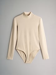 The Set Navy Blue/Chocolate Brown/Cream 3 Pack Long Sleeve Ribbed High Neck Bodysuits - Image 2 of 6