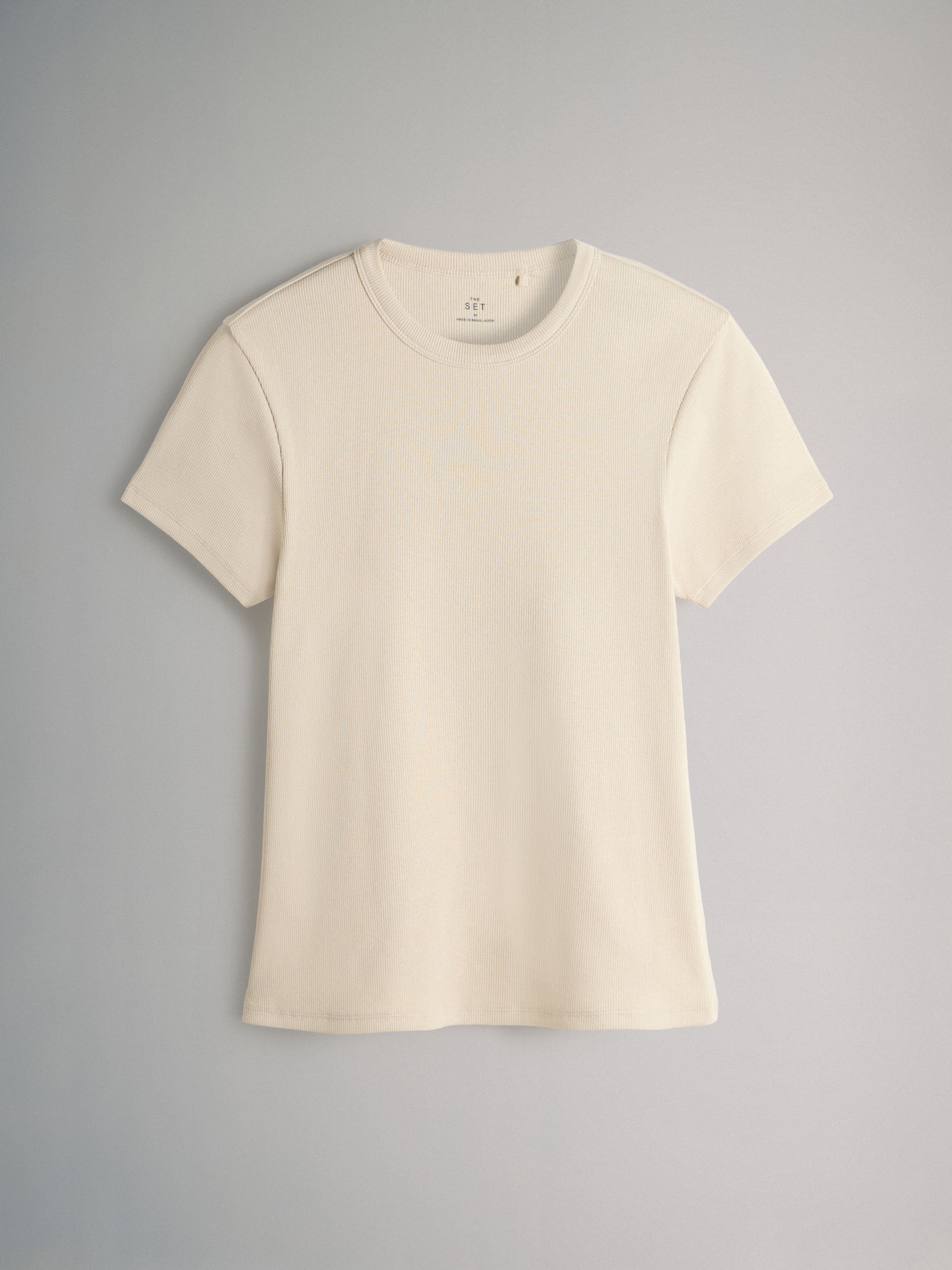 Buy The Set 5 Pack Pastels Ribbed Crew T-Shirts Neutral from Next USA