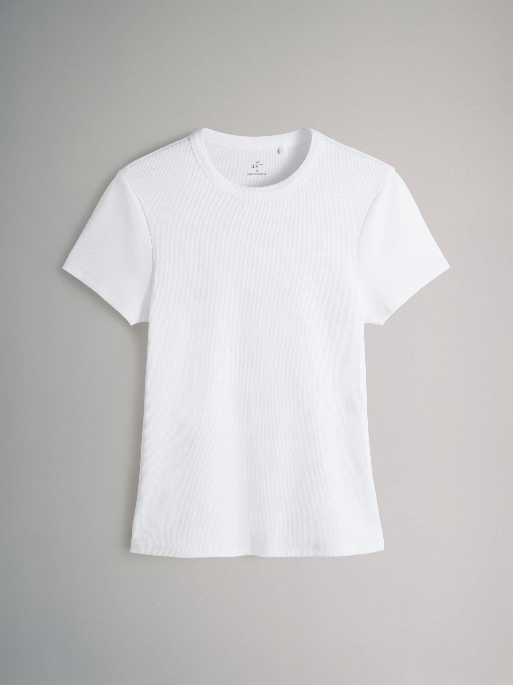 Buy The Set 5 Pack Short Sleeve Ribbed T-Shirts Neutral from Next USA