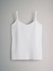 The Set Black/Grey/Stripe/Light Grey Marl/White 5 Pack Thin Strap Vest Tops - Image 2 of 8