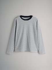 Navy/White/Brown/Light Blue/Stripe - The Set 5 Pack Long Sleeve Relaxed T-Shirts - صورة 2 من 8