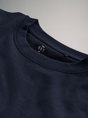 Navy/White/Brown/Light Blue/Stripe - The Set 5 Pack Long Sleeve Relaxed T-Shirts - صورة 8 من 8