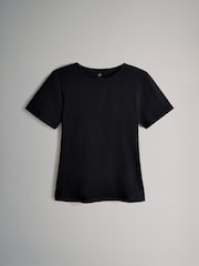 The Set White/Black/Charcoal/Grey Marl/Stripe 5 Pack Short Sleeve Fitted Crew Neck T-Shirts - Image 3 of 8
