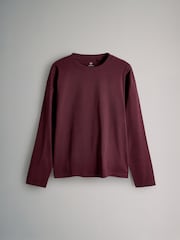 The Set Chocolate Brown/Berry/Mid Pink/Stripe/Cream 5 Pack Long Sleeved Relaxed T-Shirts - Image 4 of 8