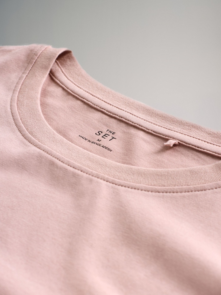 Black/Neutral/Blush Pink/Cream/Stripe - Pacote de camisetas relaxantes The Set 5 - Imagem 8 de 8