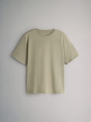 The Set White/Stripe/Khaki/Light Khaki 4 Pack Short Sleeved Relaxed T-Shirts - Image 3 of 7