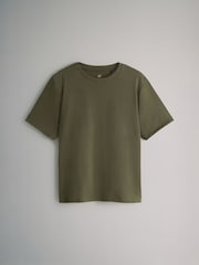 The Set White/Stripe/Khaki/Light Khaki 4 Pack Short Sleeved Relaxed T-Shirts - Image 4 of 7