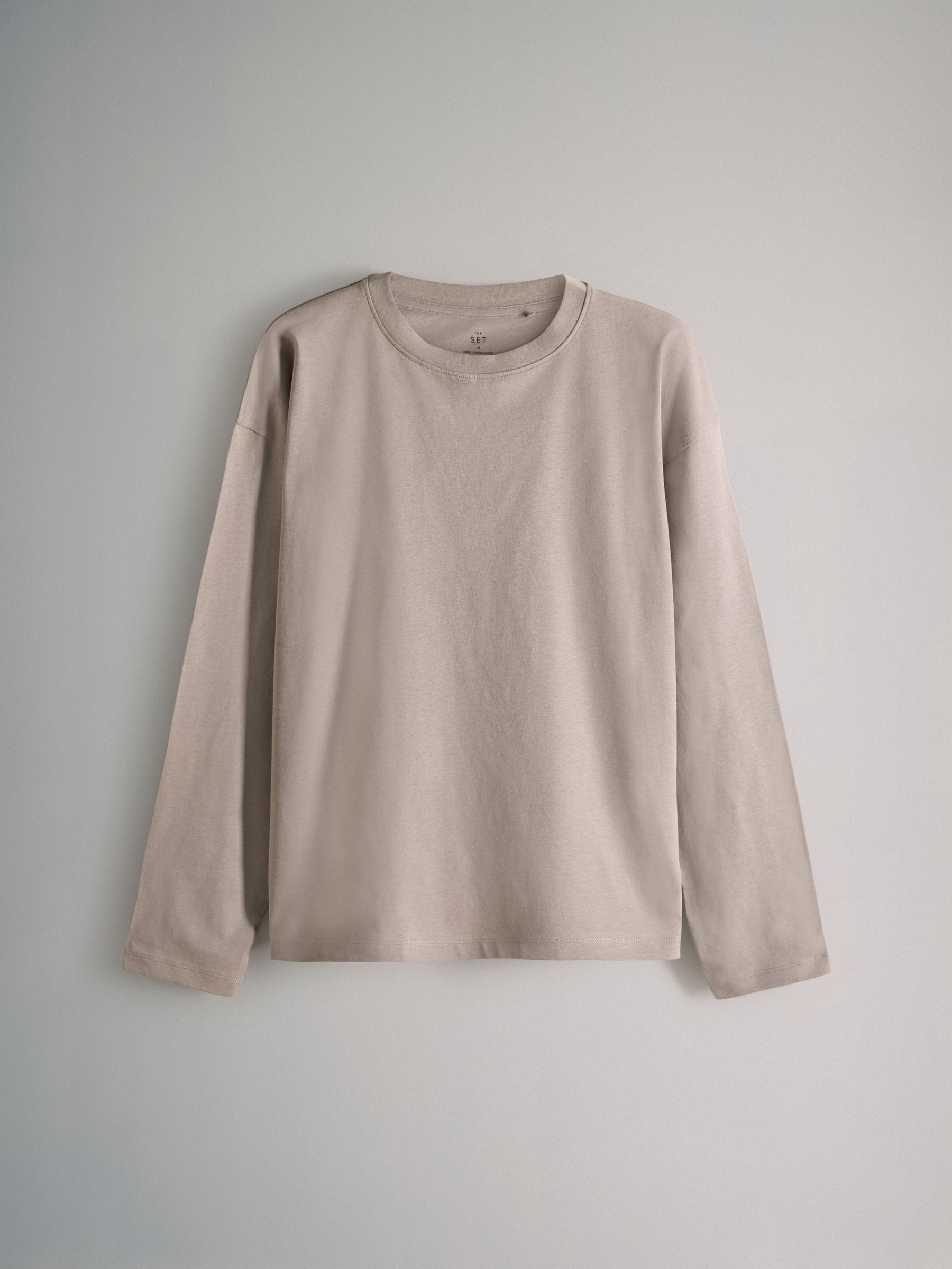 Buy The Set 5 Pack 100% Cotton Relaxed Long Sleeve T-Shirts Black