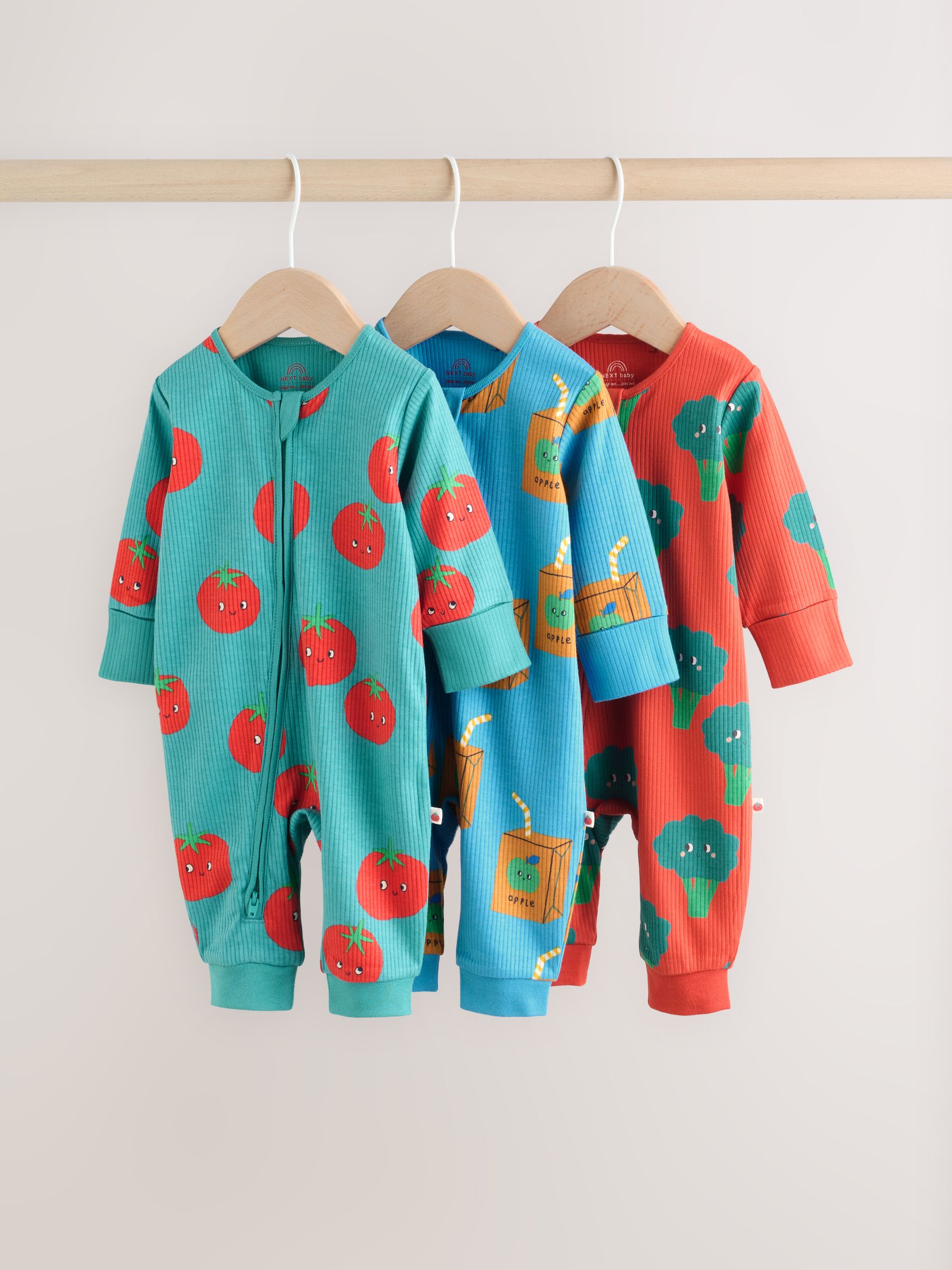 Buy Teal Blue 3 Pack Two Way Zip Baby Sleepsuits 0mths 3yrs From buy-teal-blue-3-pack-two-way-zip-baby-sleepsuits-0mths-3yrs-from