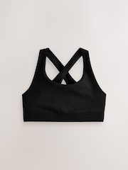 Black Cross Back Sports Bra (5-16yrs) - Image 2 of 4