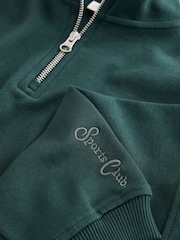 Green Zip Neck Sweatshirt (3-16yrs) - Image 7 of 8