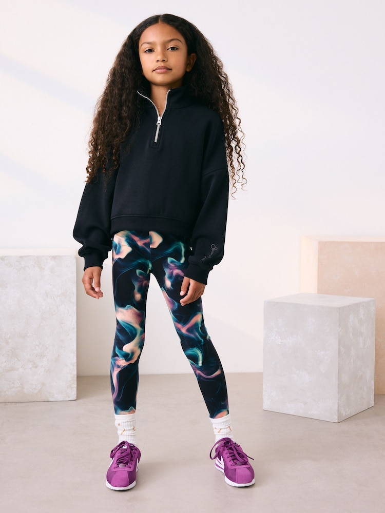 Black Zip Neck Sweatshirt (3-16yrs) - Image 2 of 9