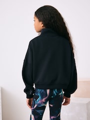 Black Zip Neck Sweatshirt (3-16yrs) - Image 3 of 9