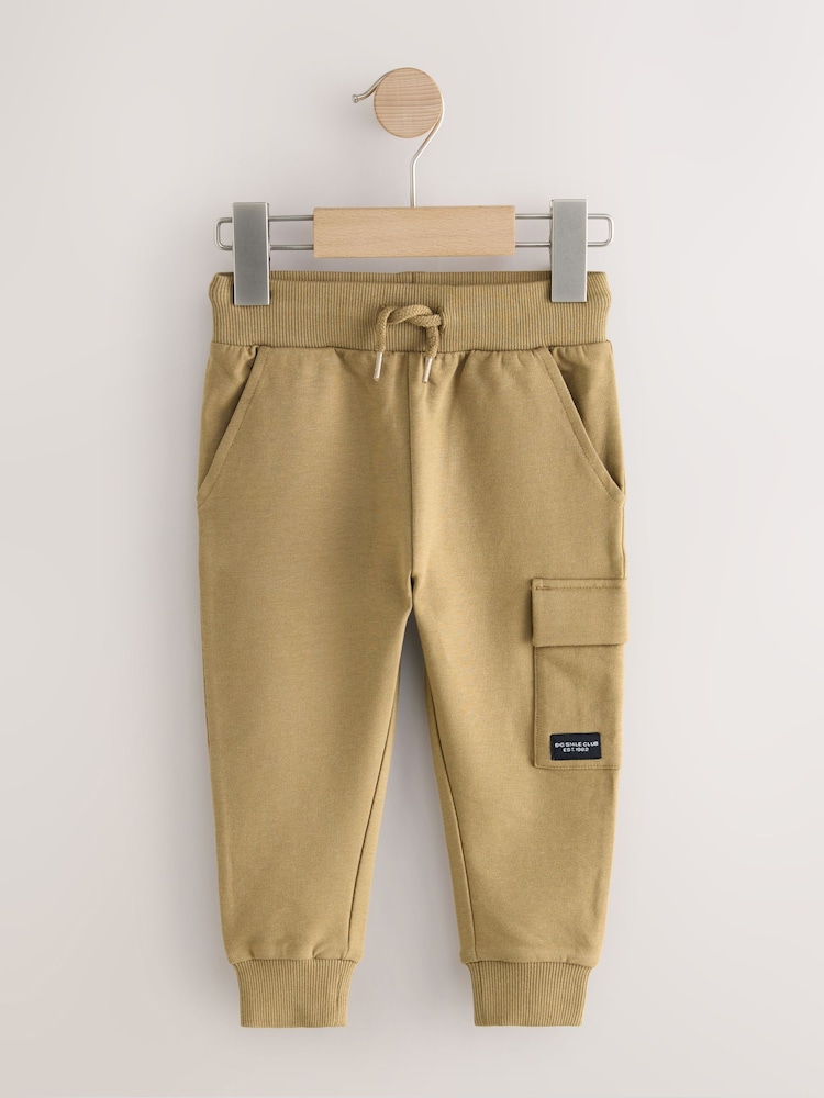 Black/Grey Marl/Tan Brown Skinny Fit Joggers 5 Pack (3mths-7yrs) - Image 2 of 9