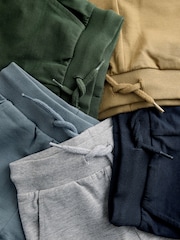 Black/Grey Marl/Tan Brown Skinny Fit Joggers 5 Pack (3mths-7yrs) - Image 9 of 9