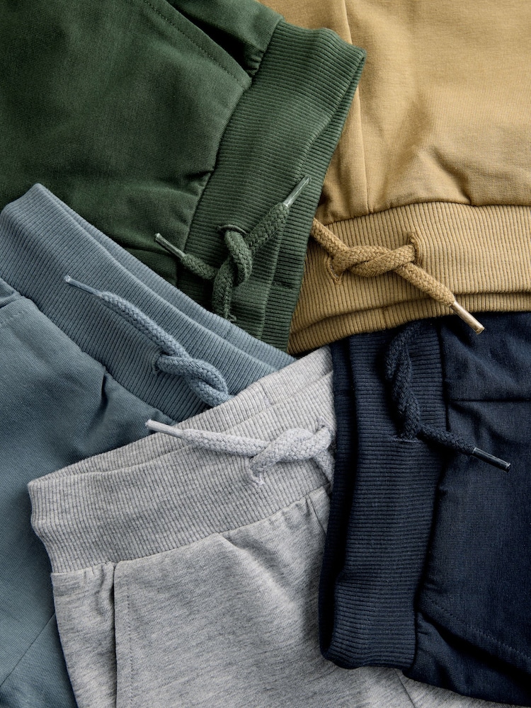 Black/Grey Marl/Tan Brown Skinny Fit Joggers 5 Pack (3mths-7yrs) - Image 9 of 9