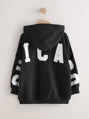 Black Slogan Hoodie (3-16yrs) - Image 5 of 7