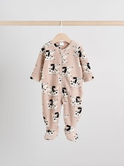 Neutral Baby Micro Fleece Two Way Zip Sleepsuits 2 Pack - Image 2 of 13
