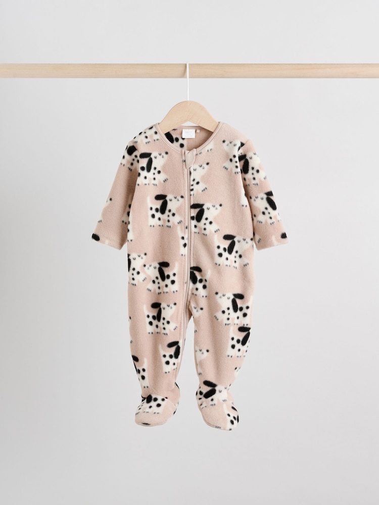 Neutral Baby Micro Fleece Two Way Zip Sleepsuits 2 Pack - Image 2 of 13