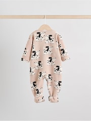 Neutral Baby Micro Fleece Two Way Zip Sleepsuits 2 Pack - Image 4 of 13