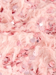 Pink Fluffy Sequin T-Shirt and Skirt Set (3-16yrs) - Image 3 of 4