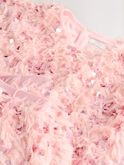 Pink Fluffy Sequin T-Shirt and Skirt Set (3-16yrs) - Image 4 of 4