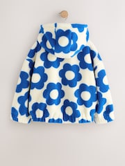 Blau-Weiß Blume - Kapuzenjacke aus Borg-Fleece mit Reißverschluss (3–16 J.) - Bild 7 von 9