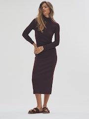 The Set Multi 3 Pack Long Sleeved Ribbed Roll Neck Dresses - Image 4 of 11