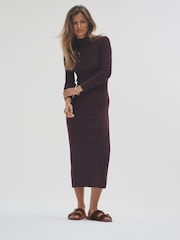 The Set Multi 3 Pack Long Sleeved Ribbed Roll Neck Dresses - Image 6 of 11