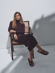 The Set Multi 3 Pack Long Sleeved Ribbed Roll Neck Dresses - Image 9 of 11