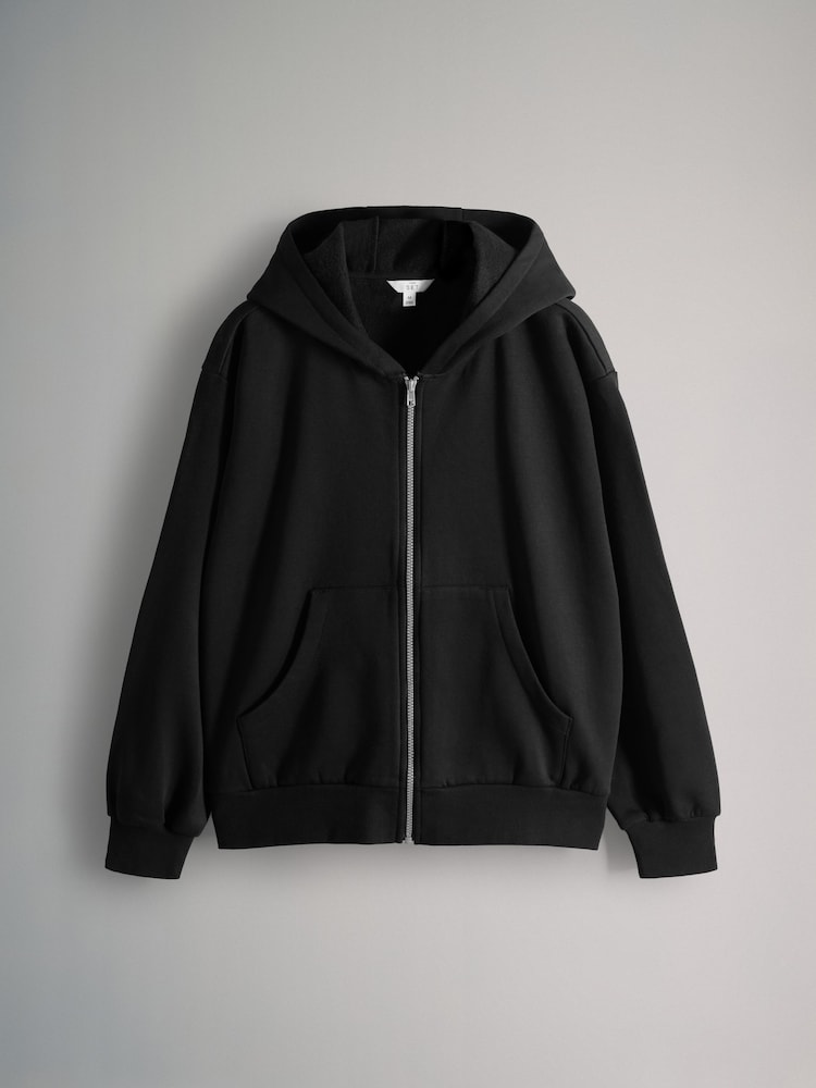 The Set Black/Grey Marl 2 Pack Zip Though Hoodies - Image 2 of 5