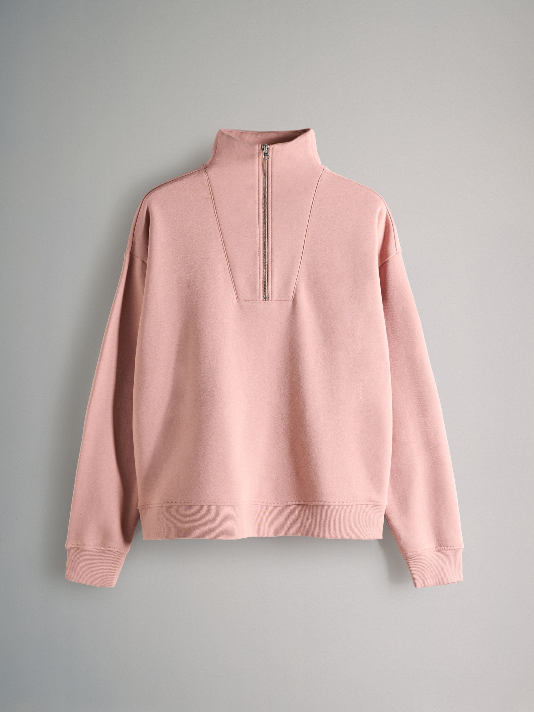 Buy The Set 3 Pack Quarter Zip Sweatshirts Taupe Brown/Pink/Grey