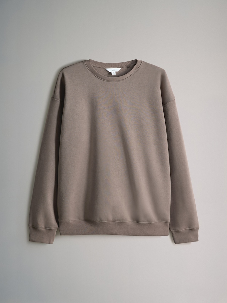 The Set Black/Light Brown/Khaki GReen 3 Pack Relaxed Crew Neck Sweatshirts - Image 2 of 6