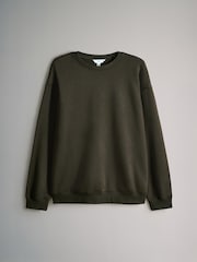 The Set Black/Light Brown/Khaki GReen 3 Pack Relaxed Crew Neck Sweatshirts - Image 3 of 6