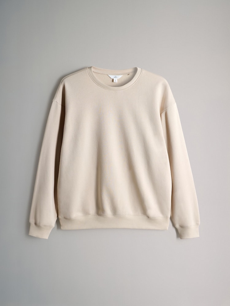 The Set Chocolate Brown/Taupe Brown/Cream 3 Pack Relaxed Crew Neck Sweatshirts - Image 2 of 6 The Set Chocolate Brown/Taupe Brown/Cream 3 Pack Relaxed Crew Neck Sweatshirts - Image 2 of 6