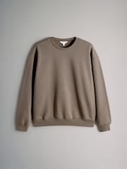 The Set Chocolate Brown/Taupe Brown/Cream 3 Pack Relaxed Crew Neck Sweatshirts - Image 3 of 6
