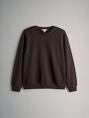 The Set Chocolate Brown/Taupe Brown/Cream 3 Pack Relaxed Crew Neck Sweatshirts - Image 4 of 6