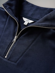 The Set Navy 2 Pack Half Zip Funnel Neck Sweatshirts and Wide Leg Joggers Set - Image 4 of 5