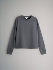 The Set Charcoal Grey 2 Piece Sweatshirt and Cuffed Joggers Set - Image 2 of 5