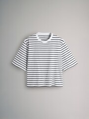 The Set Black/Charcoal/Stripe/White 4 Pack Heavyweight Short Sleeve T-Shirts - Image 3 of 7