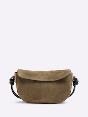 River Island Suede Scoop Cross-Body Bag - Image 1 of 6