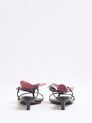 River Island 3D Flower Kitten Heel Sandals - Image 3 of 6