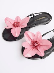 River Island 3D Flower Kitten Heel Sandals - Image 4 of 6