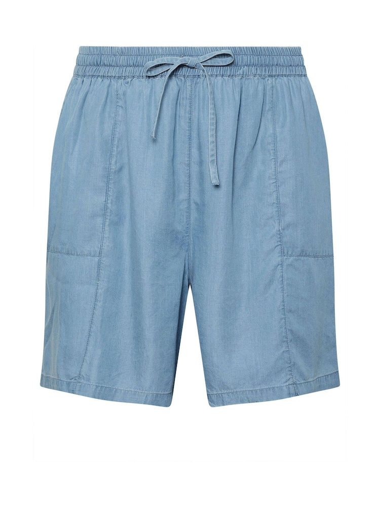 Evans Blue Washed Tencel Shorts - Image 5 of 5