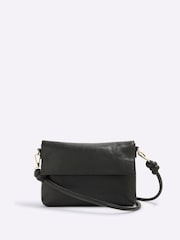 River Island Black Leather Knot Strap Cross-Body Bag - Image 1 of 6