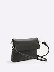 River Island Black Leather Knot Strap Cross-Body Bag - Image 3 of 6