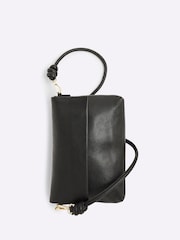 River Island Black Leather Knot Strap Cross-Body Bag - Image 4 of 6