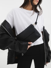 River Island Black Leather Knot Strap Cross-Body Bag - Image 6 of 6