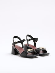 River Island Black Snaffle Blocked Heel Sandals - Image 5 of 5