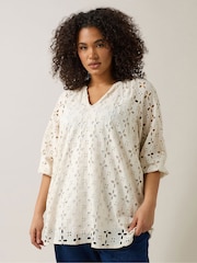 Evans Half Placket White Top - Image 1 of 6